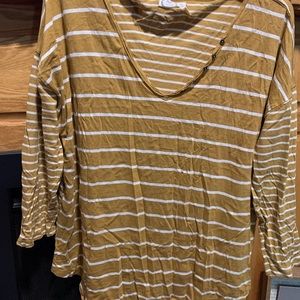 Maurices 24/7 mustard yellow shirt